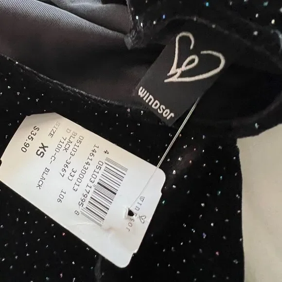 Windsor Sparkly Long Sleeve Boat Neck Mini Dress Size XS - Picture 10 of 16